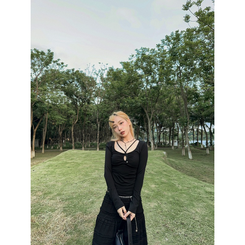 ÁO THUN DÀI TAY KNIT TOP OOTD