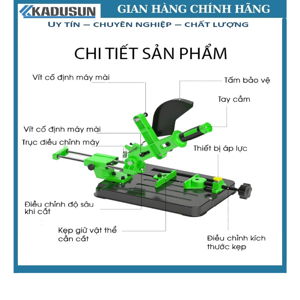 Bàn gắn máy mài máy cắt cầm tay thành bàn cắt bàn đa năng thanh trượt di chuyển tiện lợi Đế máy cắt cầm tay
