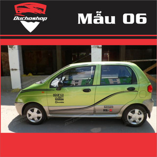 tem dán xe daewoo Matiz phong cách thể thao
