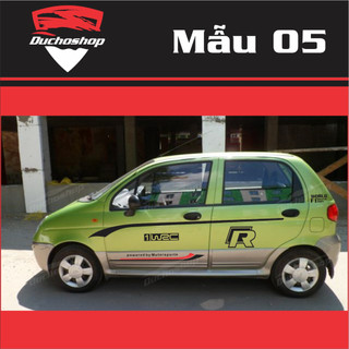 tem dán xe daewoo Matiz phong cách thể thao