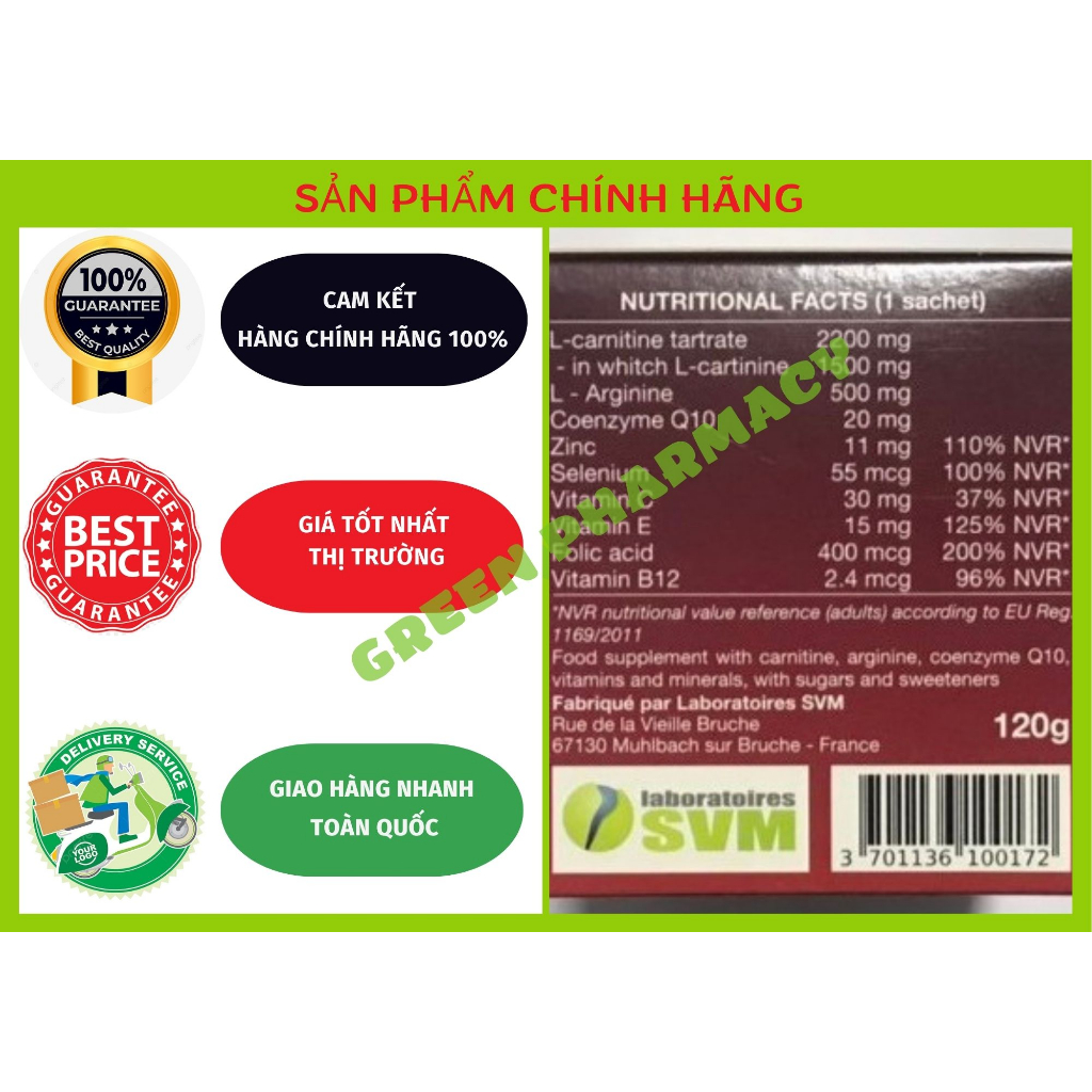 FERSEN PLUS MAB _ Bổ tinh trùng, tăng cường sinh lý nam. Hàng chính hãng nhập khẩu Pháp, Hộp 30 gói