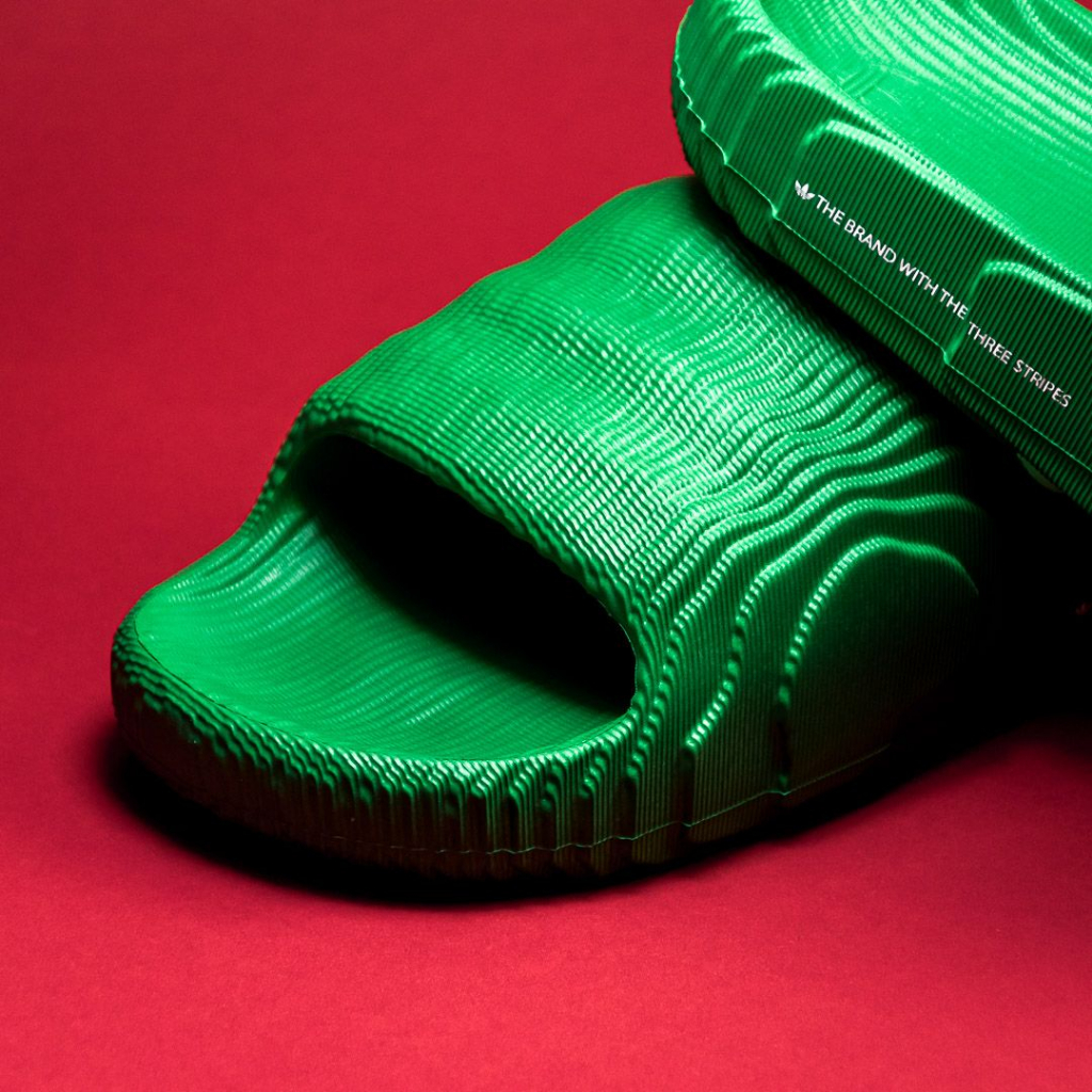 Chính Hãng Dép quai ngang Adidas Adilette 22 Green v Silver Green