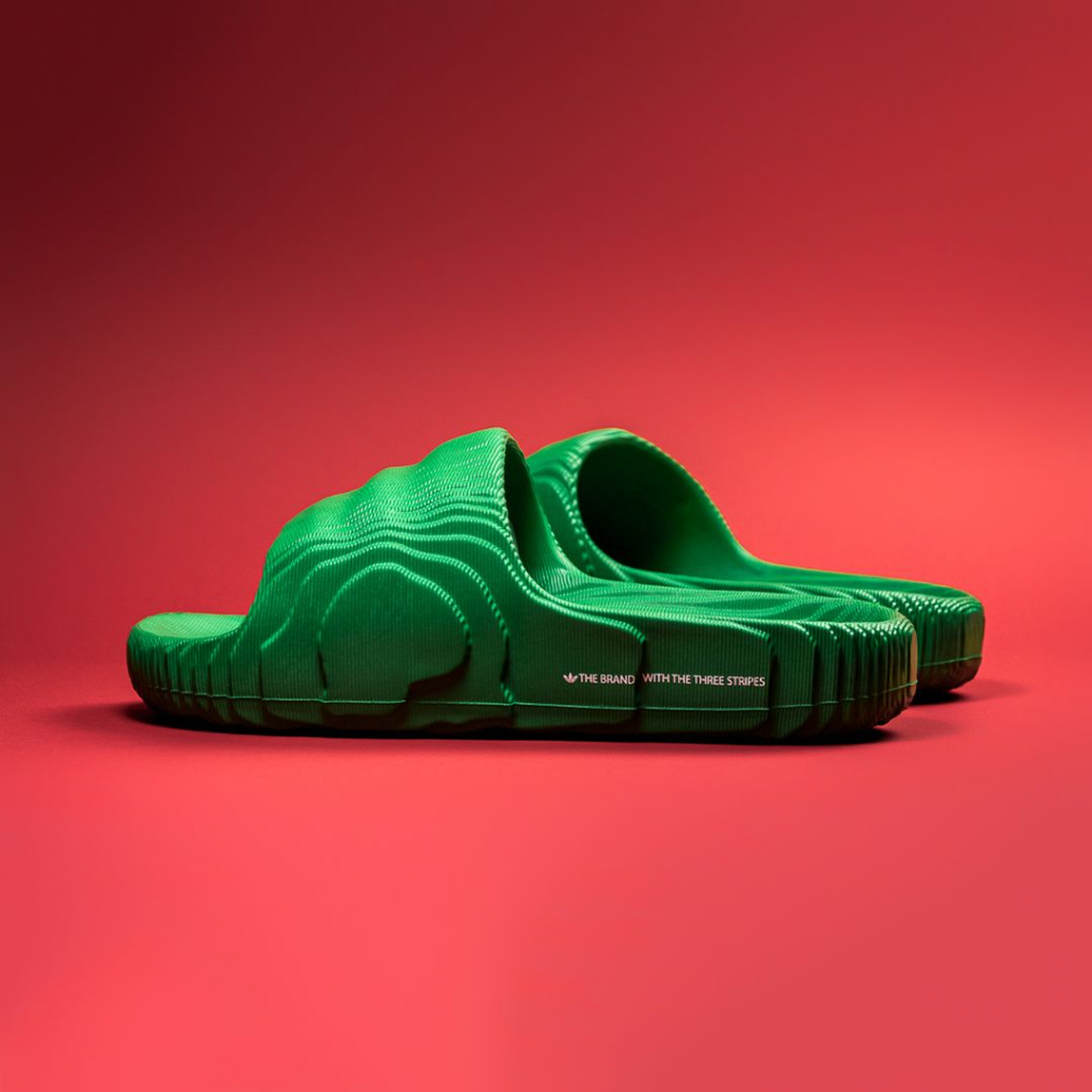 Chính Hãng Dép quai ngang Adidas Adilette 22 Green v Silver Green