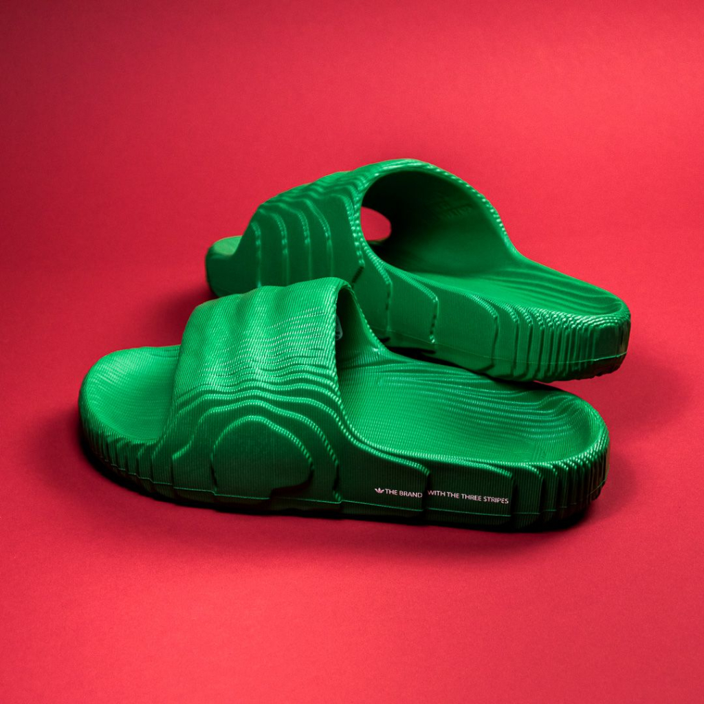 Chính Hãng Dép quai ngang Adidas Adilette 22 Green v Silver Green