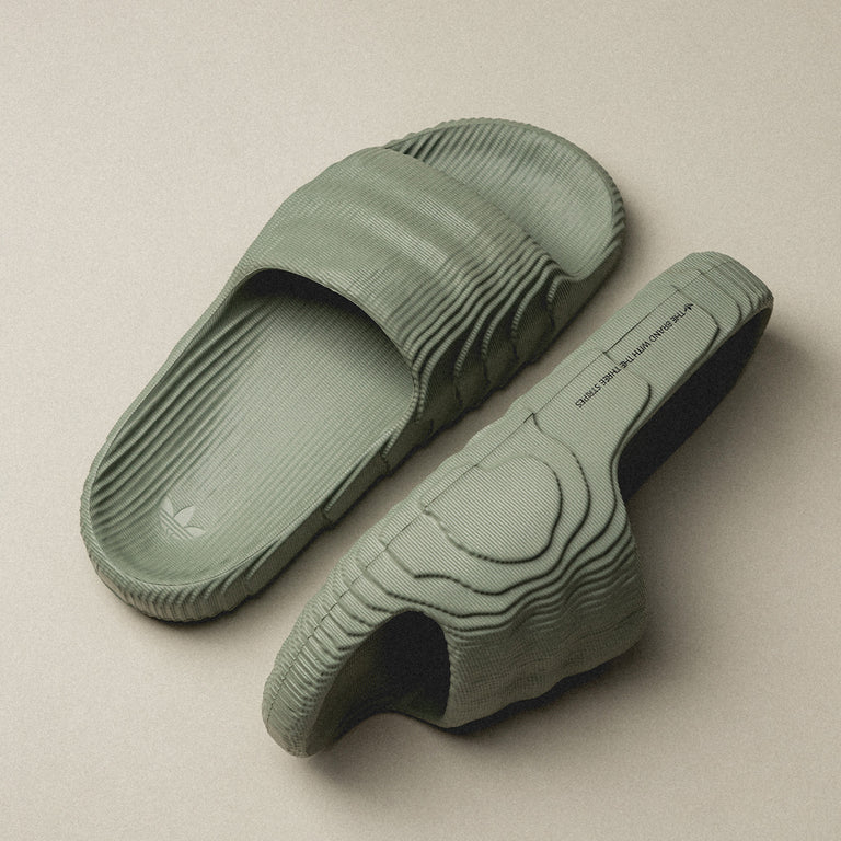 Chính Hãng Dép quai ngang Adidas Adilette 22 Green v Silver Green