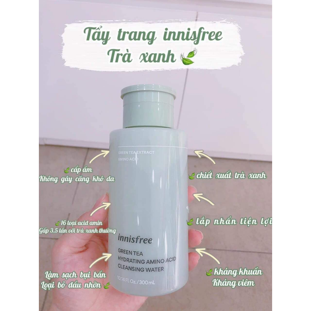 Nước Tẩy Trang Trà Xanh - innisfree Green Tea Cleansing Water 300ml Mẫu Mới Giá Sỉ