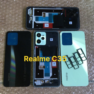 Bộ vỏ sườn Realme C35 - kèm nút bấn,kính camera