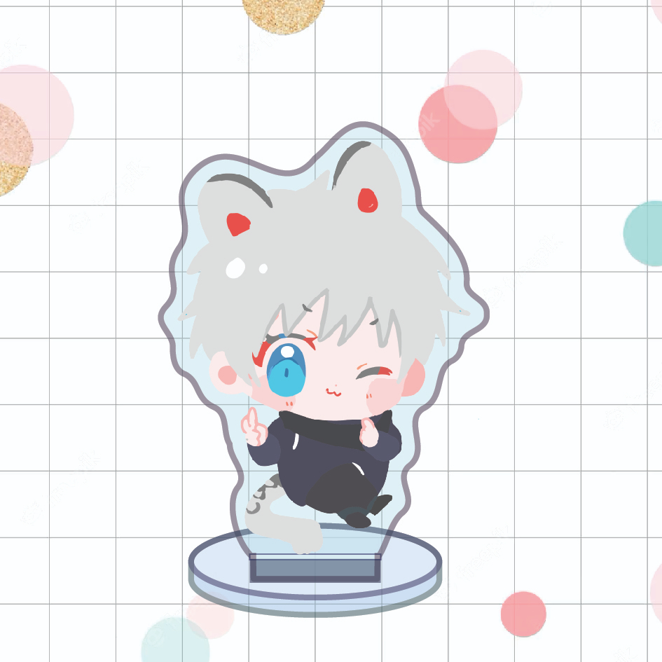 Standee Jujutsu Kaisen, mô hình anime Chú thuật hồi chiến chibi nhân vật Megumi, Gojo, Yuji, Geto, Nobara