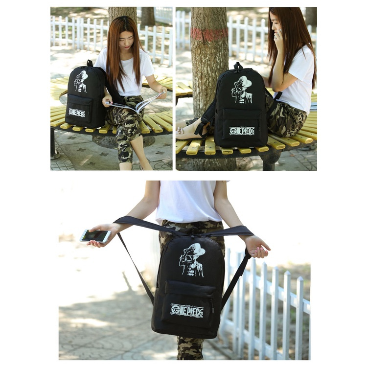 Balo  Đi Học Nam Nữ ,Cặp Đi Học Dạ Quang Phát Sáng Hình One Piece, Mẫu Mới Nhất, Hot Nhất.