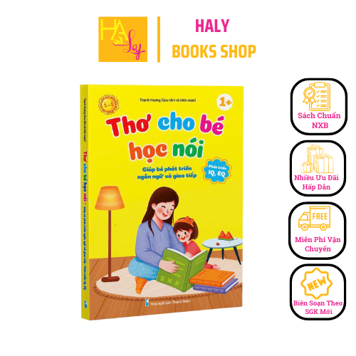 Sách Bìa Cứng - Thơ Cho Bé Tập Nói Phát Triển Ngôn Ngữ IQ Và EQ Cho Bé Từ 0- 5 tuổi