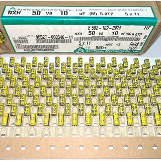 Set 20 tụ hoá 50v 10uf kt: 5x7mm & 5x11mm hãng samyoung