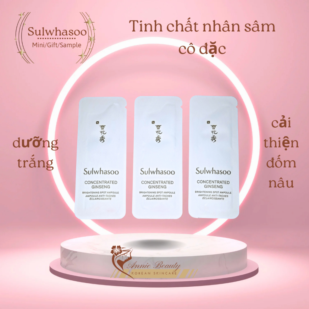 Set 5 gói Tinh chất nhân sâm Sulwhasoo cô đặc dưỡng da trắng, mờ thâm sạm đốm nâu -CONCENTRATED GINSENG BRIGHTENING SPOT