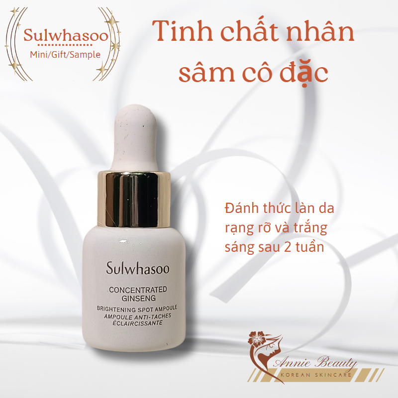 Set 5 gói Tinh chất nhân sâm Sulwhasoo cô đặc dưỡng da trắng, mờ thâm sạm đốm nâu -CONCENTRATED GINSENG BRIGHTENING SPOT