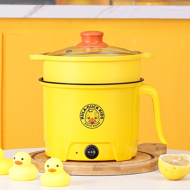 ⭐️ Lẩu điện mini đa năng 2 tầng nấu cơm lẩu cháo chiên xào .