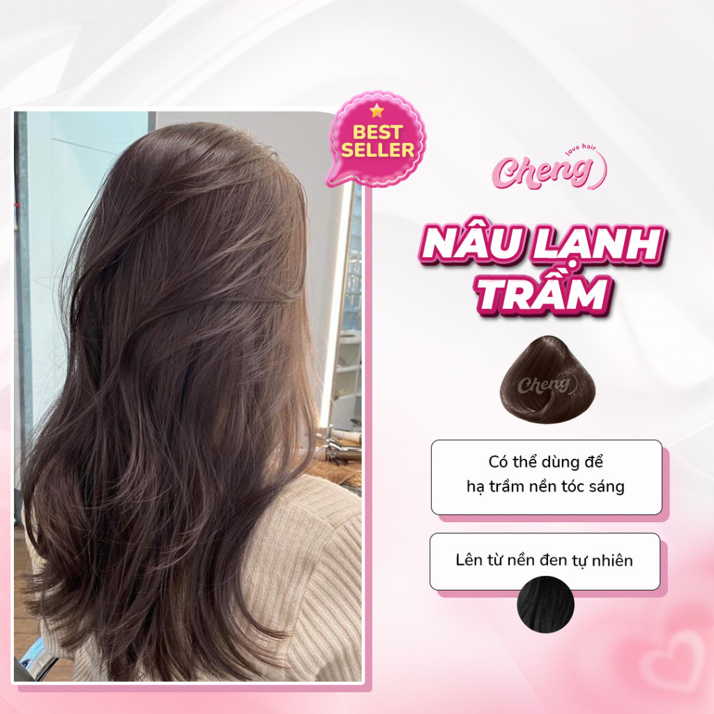 Thuốc Nhuộm Tóc Màu NÂU LẠNH TRẦM Không Tẩy | Chenglovehair, Chenglovehairs