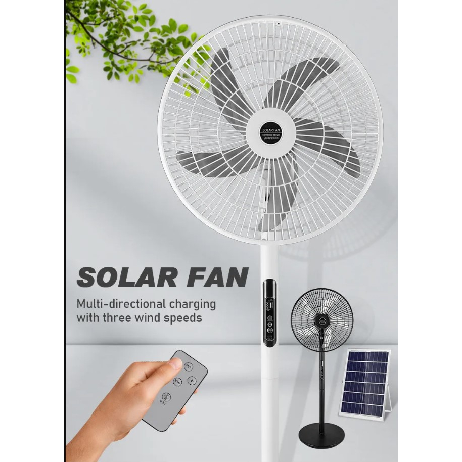 Quạt Năng Lượng Mặt Trời Kết Hợp Sạc Tích Điện Mẫu Mới 3 Cấp Độ Có Đèn Và Cổng Sạc Điện Thoại | BigBuy360 - bigbuy360.vn