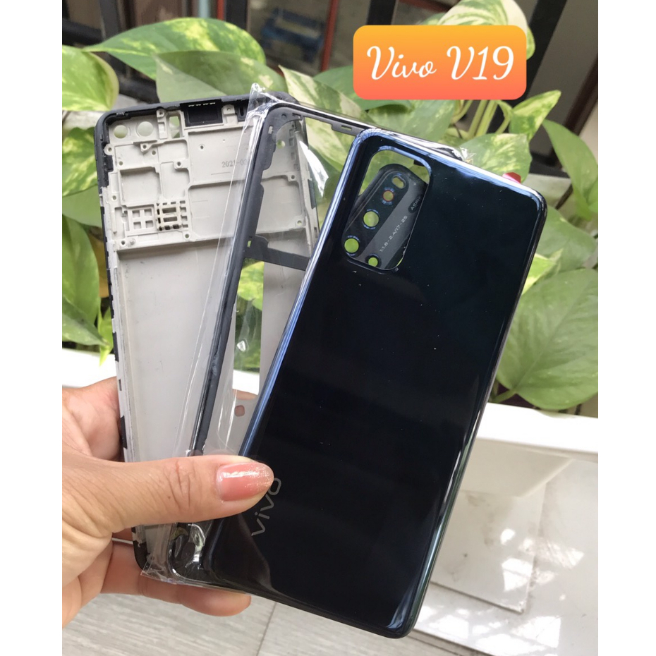 Bộ vỏ Vivo V19 bộ zin kèm kính camera. nút bấm