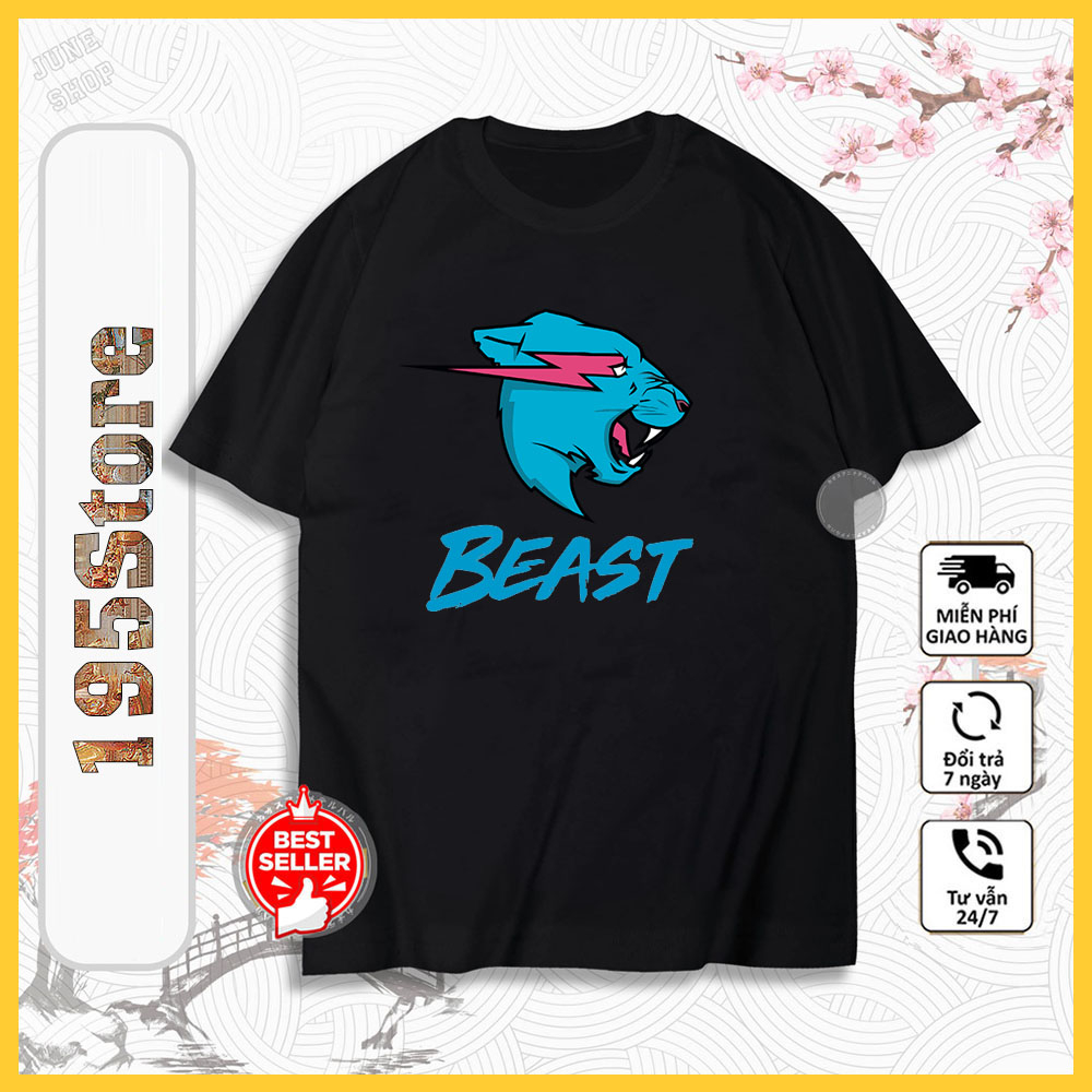 Áo Mr Beast - Áo in YouTube Mr Beast mẫu mới, chất cotton co giãn 4 chiều thoáng mát0
