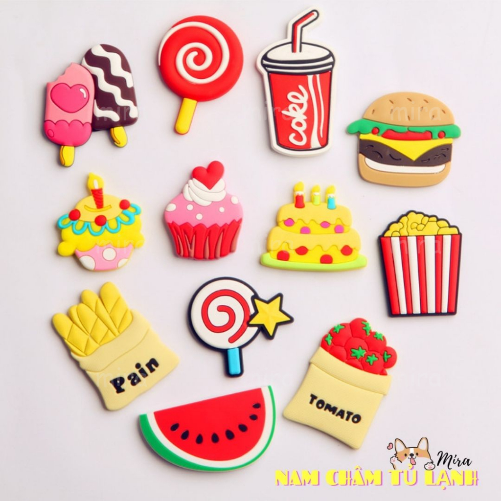Nam Châm Tủ Lạnh Kem Bánh Sinh Nhật Trang Trí Bàn Học Đính Note Bảng Từ Cho Bé Mira-PVC79173