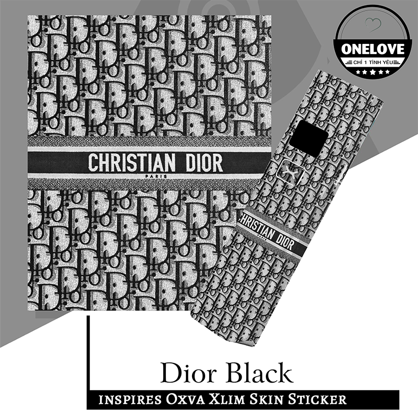 MIếng dán skin mẫu Dior Black cho Xlim Pro/V1/V2/SE, Favo, Feelin, Riil, Avocado, Wenax,...in hình theo yêu cầu