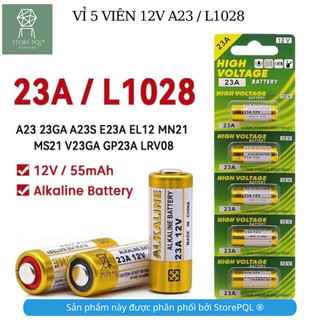 Pin cửa cuốn 12V A23 A27 dung lượng cao bền bỉ remote, chìa khoá ô tô