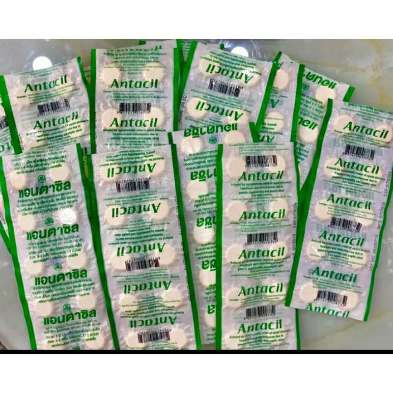 Viên nhai Antacil chống ợ chua đầy hơi trào ngược dạ dày chính hãng hàng Thái Lan