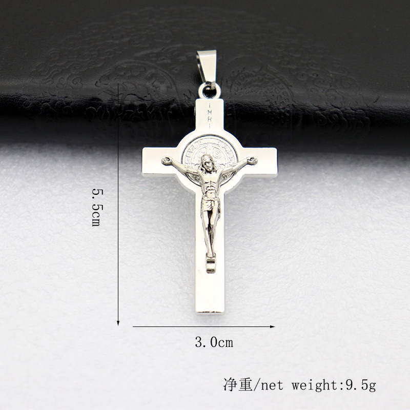 Mặt dây chuyền Thánh Giá có hình mề đay thánh Biển Đức trừ quỷ