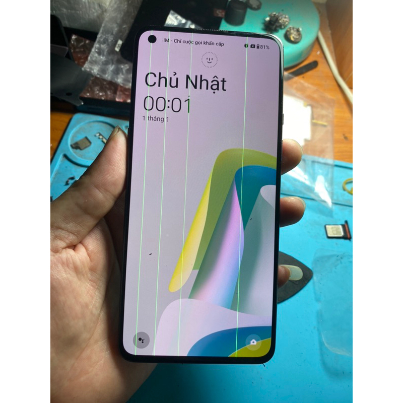 Màn hình Oneplus 9 nguyên bản kẻ sọc tháo máy
