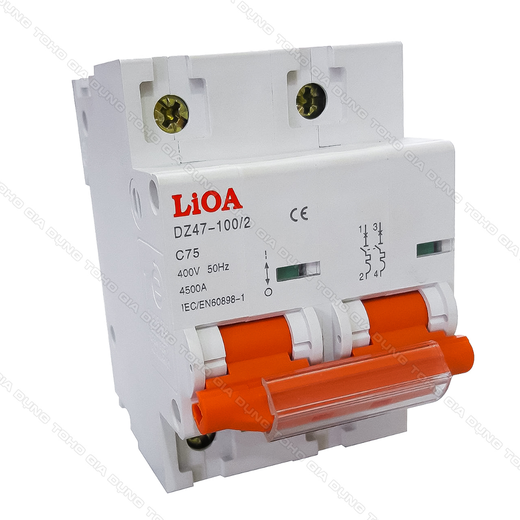 Cầu dao tự động, Aptomat, CB, 2 pha LIOA, dòng cắt 4.5KA