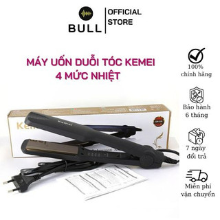 Máy duỗi tóc mini KEMEI chính hãng, Máy uốn tóc làm tạo kiểu ép,là thẳng uốn cụp xoăn lọn đa năng 4 mức nhiệt L1