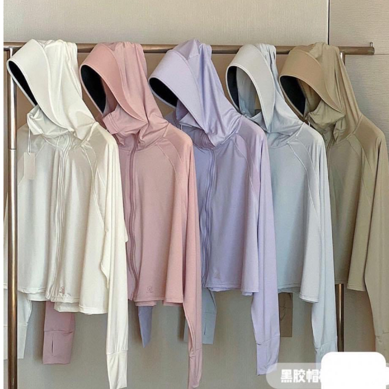 Áo Chống nắng nữ Điều Hoà Chống Tia UV UPF50+ vải thun lạnh có mũ rộng vành dáng ngắn croptop công nghệ nhật bản A100 | BigBuy360 - bigbuy360.vn