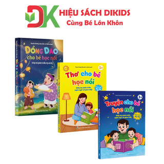 Sách - bộ 3 cuốn truyện - thơ - đồng dao cho bé tập nói