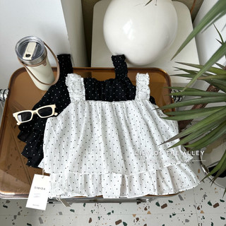 Áo 2 dây chấm bi 2 lớp phong cách ulzzang Hàn Quốc