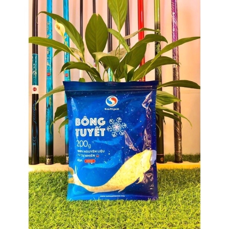 Mồi câu cá BÔNG TUYẾT SA PHẠM bột nhẹ dùng để pha mồi phù hợp câu cá chép cá trắm trôi mè thích hợp câu đơn câu đài