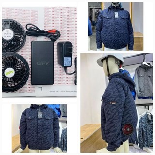 ÁO ĐIỀU HÒA XANH THAN FULL BỘ QUẠT TẶNG KÈM ĐÁ KHÔ