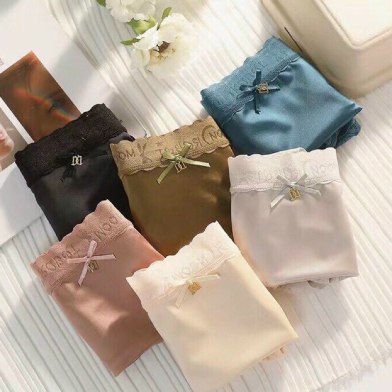 Quần lót su lụa satin cao ấp phối ren 45-55kg 739