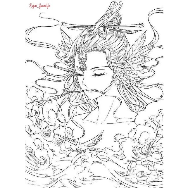 Set 10 Tờ Tranh Tô Màu Nữ Thần - Kho Nhà Mình