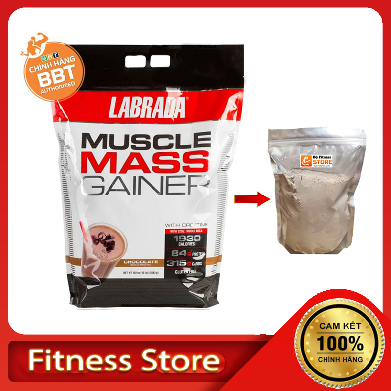 Mass Gainer Muscle  Muscle BBT Labrada - Thực phẩm Uống Dinh dưỡng cân cho n gười siêu gầy, người gầy, tăng