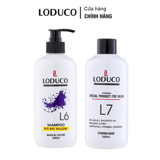Combo dầu gội tím và xả kiềm LODUCO