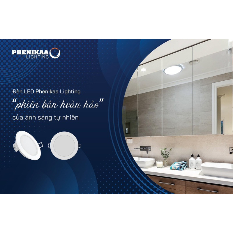 Đèn Led PHENIKAA Âm Trần Thân Nhựa DL01 Bảo Hành 1 Đổi 1 Chính Hãng 24 Tháng