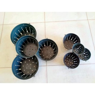 Chậu nhựa đen cao cấp trồng lan phy 12-14-16-18 và 21cm