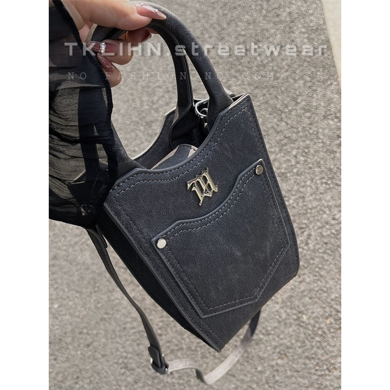 (SẴN) TKLIHN Túi xách ULZZANG mix Jean sang chảnh HOT TREND logo MISBHV HOT FASHIONIA