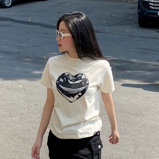 Áo Thun BabyTee  BLACK HEART Tay Ngắn From Ôm Tôn Dáng Chất Vải Cotton 100% Cao Cấp Co Giãn Thoáng Mát