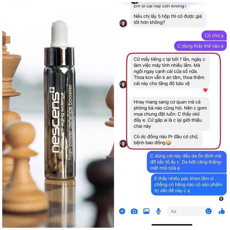 Nescens High Power Defence Booster Chống ánh sáng xanh, chống lão hoá, tia UV và Ô nhiễm đô thị