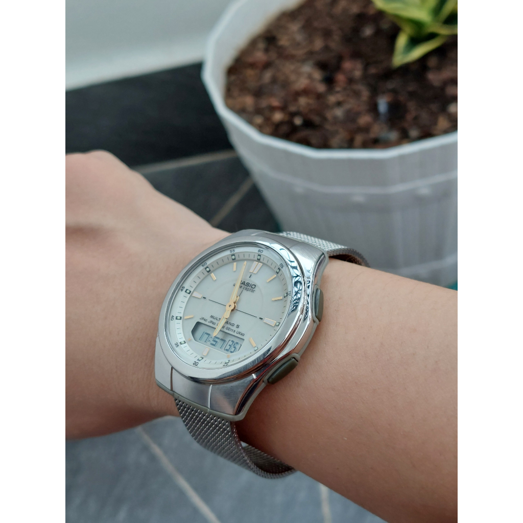 Đồng hồ nam Casio M480 dây thép lụa pin năng lượng hàng Si