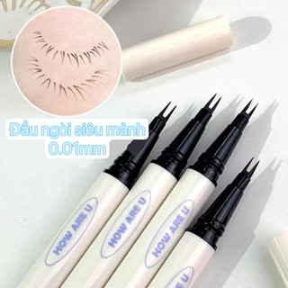 Bút kẻ mi dưới 2 ngòi lâu trôi XIXI ngòi siêu mảnh 0.01mm