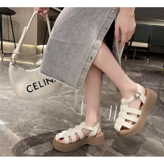 Dép sandal đế bệt dày thời trang mùa hè dành cho nữ, dép chiến binh quai hậu kiểu dáng cá tính mẫu mới