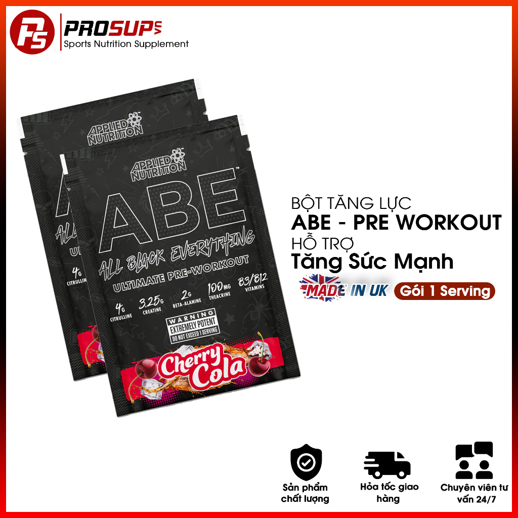 ABE PRE WORKOUT - Applied Nutrition  Hỗ trơ tăng sức mạnh tập trung tỉnh táo trước luyện tập