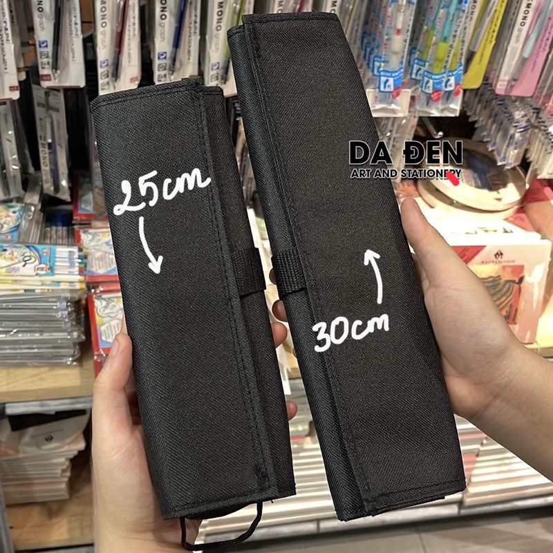 Bóp Đựng Bút, Cọ Có Ngăn Kéo Và Cuộn Vải Đen