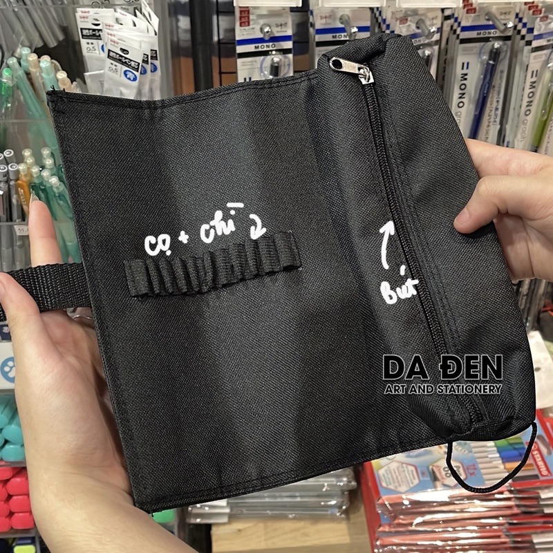 Bóp Đựng Bút, Cọ Có Ngăn Kéo Và Cuộn Vải Đen